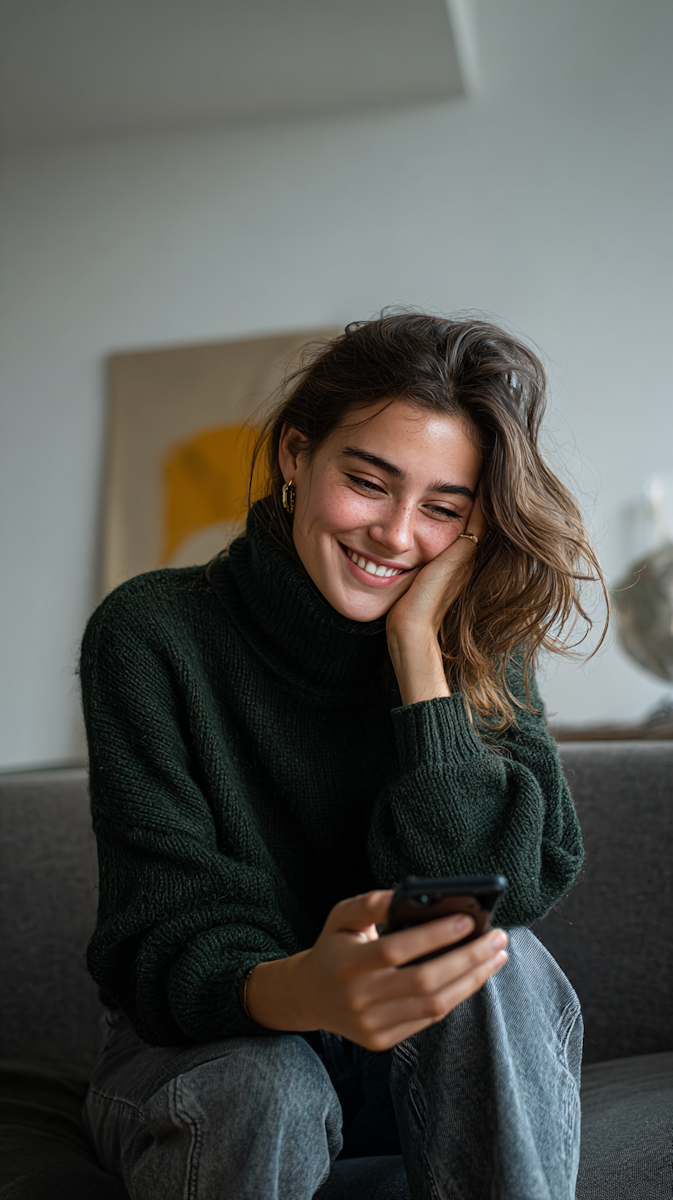 Woman Using Smartphone